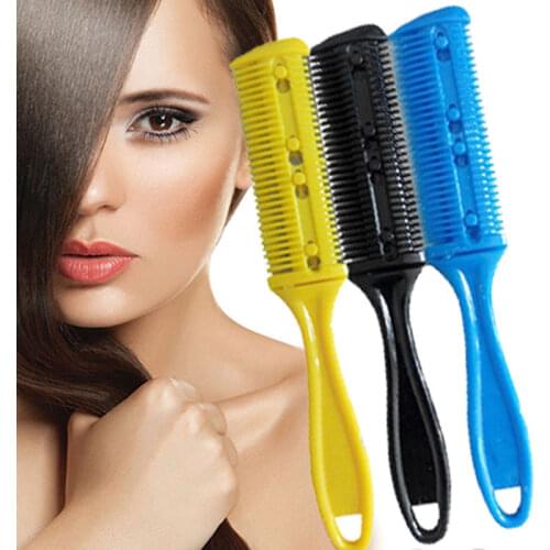 1x Barber Thinning Hair Razor Comb Hairdressing Trimmers Hair Cutting Razor Comb +2 Free Razor Blades Beauty Styling Tools
