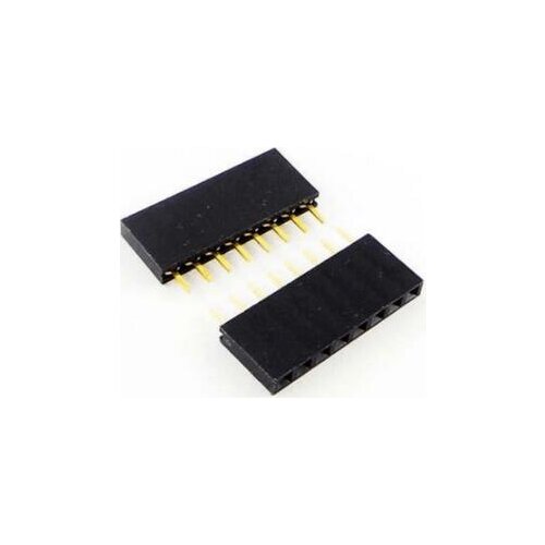 100PCS 1x8 Single Row 8 Pins PCB Socket Female Header 2.54mm 8 Pin