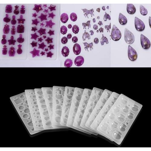 12 Styles Bubble Cabochon DIY Pendant Epoxy Resin Molds Dried Flower Decorative Craft Silicone Molds For Jewelry Making Supplies