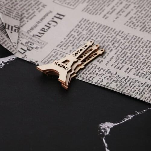 25pcs Cut Wood Embellishment Wooden Eiffel tower Shape Craft Wedding Deco