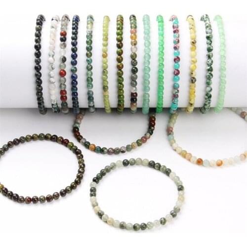 4 6 8mm Natural Stone Jaspers Onyx Stone Carnelian Round Beads Bracelet for Women and Men Elastic Strand Bracelets Unisex Jewel