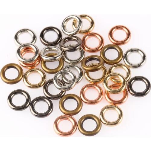500-50pcs Plate Gold/Silver Color Circle CCB Spacer Beads Closed Rings Earring Hoops For Jewelry Making DIY Necklaces Bracelets