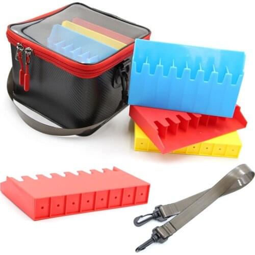 Outdoor Fishing Lure Tackle Storage 48 Slot Squid Jig Case EVA Fishing Lure Storage Bucket Boat Tackle Bag Container