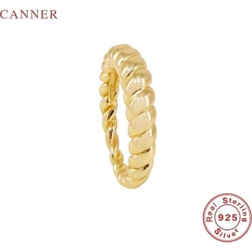 CANNER New Mini Mince Ring S925 Sterling Silver Luxury Fine Jewelry Rings For Women Anillos Wedding Rings Bague Bijoux