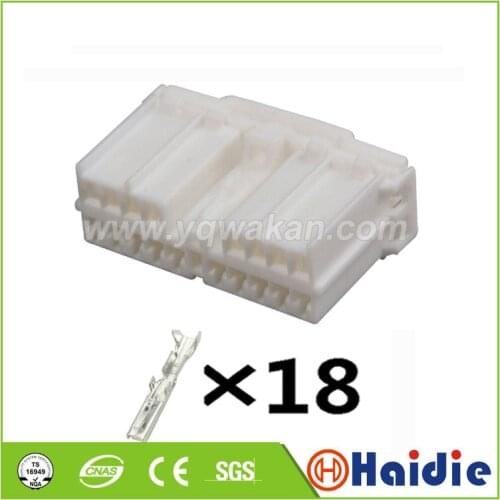 Free shipping 2sets 18pin auto electric housing plug wiring cable unsealed connector 7123-8385