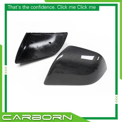 For Tesla Model 3 2019 Add On Style Gloss Black/Matt Black Carbon Fiber Body Side Rear View Mirror Cover