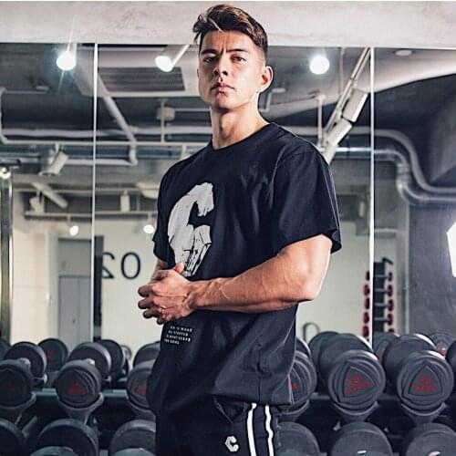 New Men Short Sleeve Cotton T-shirt Summer Casual Fashion Loose Hip Hop T Shirt Male Printing Streetwear Tees Tops Clothing
