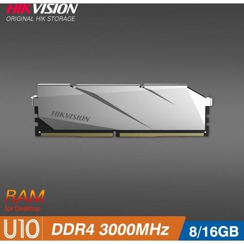 Hikvision Original RAM U10 DDR4 8G 16G 3000MHz 1.2/1.35V CL16 288pin Desktop Memory High Speed ram Intel AMD