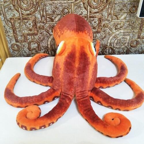 Children Plush Stuffed Toy simulation orange octopus Baby Kids Toy for Christmas Birthday Gift