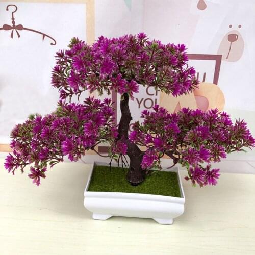 Artificial Pine Tree Plants Fake Green Bonsai Plant Guest Greeting Wedding Office Artificial Flower Home Decor Party Supplies