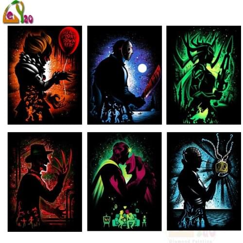 Classic fairy tale 5d diy diamond painting cartoon baron knight diamond embroidery Pumpkin head full round Cartoon hero mosaic