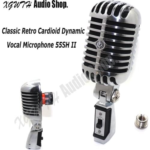 55SH Classic Retro Cardioid Dynamic Vocal Microphone For Shure 55 SH II Series Karaoke Stage Musical Instruments DJ Mixer Mic