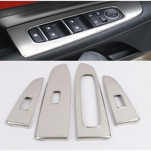 For Kia Cerato k3 2019 2020 Stainless Steel Window Lift Switch Button Panel Switch Trim Accessorie Interior Stickers