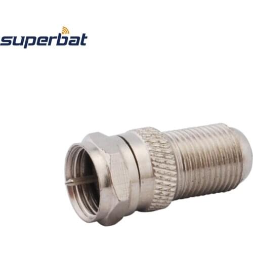 Superbat F Type F Plug to Jack Straight RF Coaxial Adapter Connector 75 Ohm