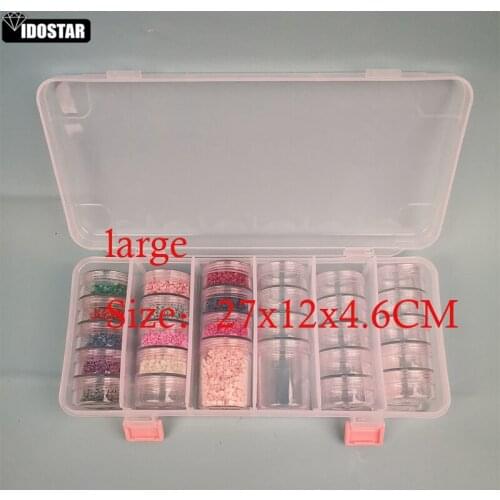 25slots Diamond Painting Storage Containers box Drill Pen Round Square Diamond Painting Accessories Roller Tray Jewelry Storage