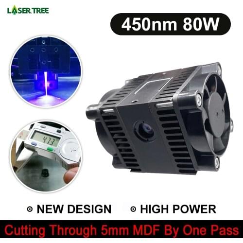 LASER TREE New 450nm Mini Laser Module,80W Laser Engraving Head,CNC Laser Head TTL Module Kit