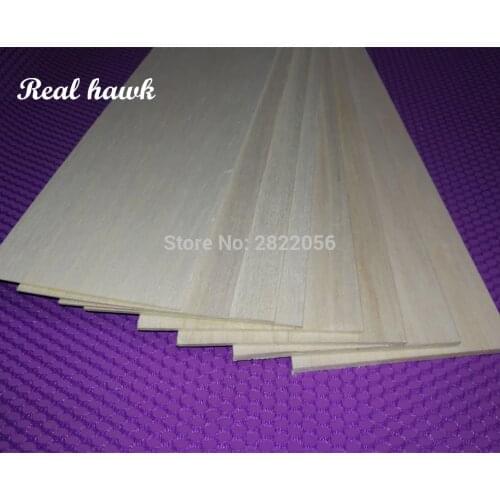 10pcs 500x100x0.75/1/1.5/2/2.5/3/4/5mm AAA+ Model Balsa wood sheets for DIY RC model wooden plane boat material