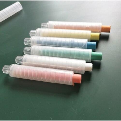 M17F Adjustable Dustless Chalk Holder Clear Dustless Chalk Protector Fit for Most Dustless Chalks School Office Supplies