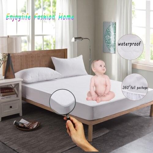 90X200CM Terry Waterproof Mattress Protector Dust Mite Proof Mattress Cover Bed Protector Washable Mattress Pad Cover Matelas