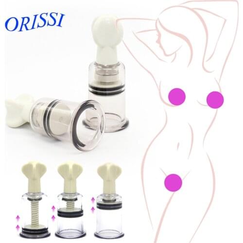 ORISSI 2Pcs/lot 1.8CM Breast Nipple Sucker Nipple Pussy Clitoris Massager Pump Sex Stimulator Enlarger Vibratinng Toys For Women