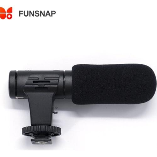 FUNSNAP 3.5mm Camera Microphone Vlog Photography Interview Digital Video Recording Mic For Computer Phone Mic for Canon Gimbal A