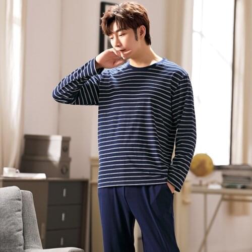 Men Pyjama Set Soft Long Seleeve 2 Pcs Sleepwear Suit 2020 New Male Sleep Clothing Night Home Wear Casual Pajama Pijama Hombre