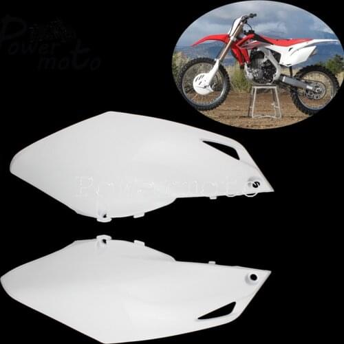 Motocross Enduro Dirt Bike Off Road Side Panel Frame Cover Plastic Fairing Kit Side Panel Number Plate For Honda CRF250R CRF450R