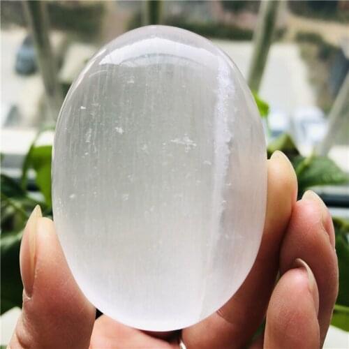 6cm Natural selenite brine SPAR quartz mineral healing purifying air stone and mineral specimens 2pcs