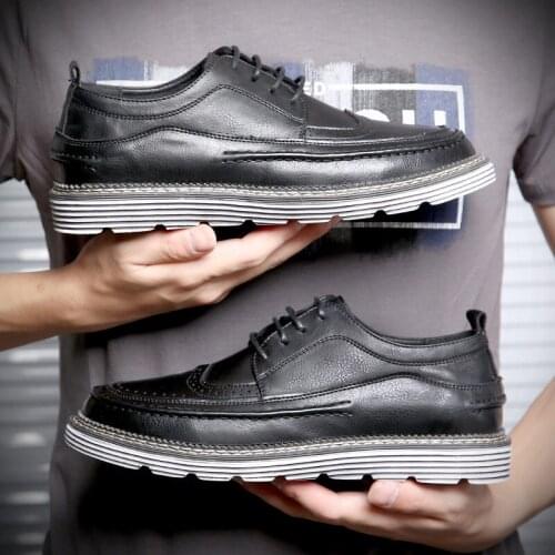 New Mens Shoes Summer Trendy Shoes British Casual Shoes Korean Retro Business Shoes