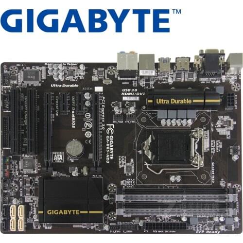 LGA 1150 For Intel B85 DDR3 Gigabyte GA-B85-HD3 100% Original Motherboard USB3.0 32G B85-HD3 Desktop Mainboard SATA III Used