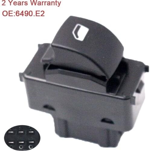 6490.E2 Window Regulator Switch For Peugeot Partner Tepee 207 Citroen Berlingo 6490E2