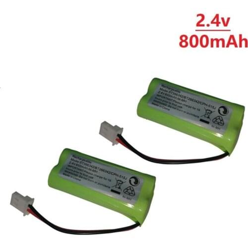2Pieces/sets BT-166342 2.4v 800mAh AAA Ni-MH Rechargeable Battery for Uniden BT-166342 BT166342 166342 BT-266342 2.4v battery