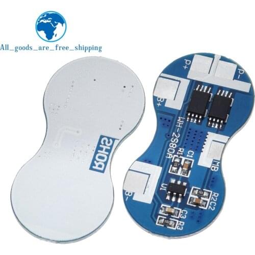 2S Li-ion 18650 Lithium Battery Charger Protection Board 7.4V Overcurrent Overcharge Overdischarge Protection 4A 2 Series BMS