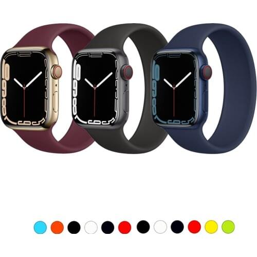 Solo Loop for apple watch band 44mm 40mm 42mm 38mm iwatch strap apple watch 6/5/4/3/2/1 44 mm silicone bracelet Accessories