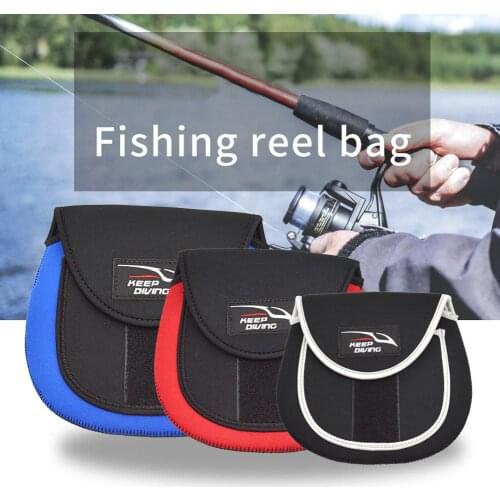 Spinning Fishing Reel Bag Protective Case Cover Double Layer Fishing Reel Hydrogenated Rubber Bag Fishing Equipment S/M/L Size