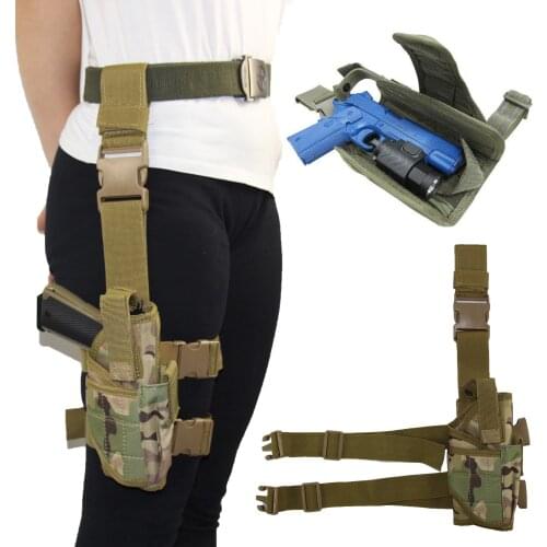 Tactical Left/Right Leg Gun Holster Airsoft Pistol Case for GLOCK 17 19 Beretta M9 Revolver sig P320 Drop Leg Adjustable holster