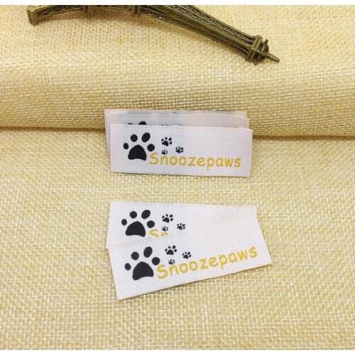 Woven clothing label end fold woven label for handmade items custom garment labels for cloths