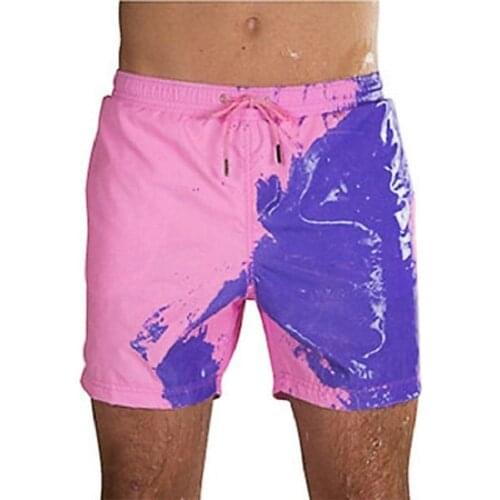 2021 Spring And Summer European And American Trend Large Size Quick-Drying Color Changing Shorts Beach Pants Men