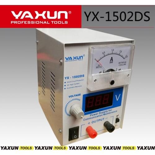 YAXUN YX-1502DS 15V 2A Adjustable Dual DC Regulated Power Supply for mobile phone repair use