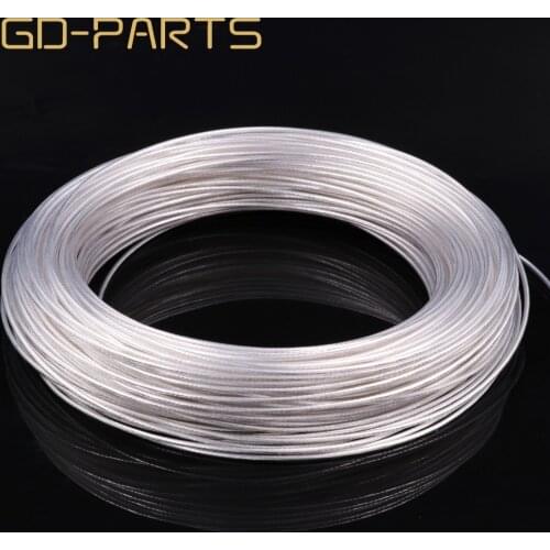 0.12MM2-6.0MM2 High Purity Silver Plated OCC PTFE Wire Copper Cable For Hifi Audio DIY Amplifier Speaker Headphone AWG26-AWG9