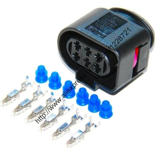 10Sets/lot 6pin 1J0973733 O2 Oxygen Sensor Plug Connector Automotive Electrical Connector Repair for AUDI VW SKODA VAG LSU4.2 O2