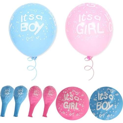 10 Pcs 12" Gender Reveal Boy or Girl Balloons Blue Pink Sex Reveal Party Decorations Balloons for Kids Baby Shower Party