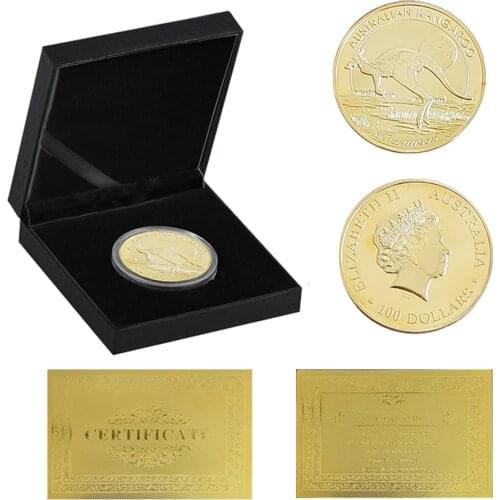 2015 Australia Kangaroo 1ZO Gold Commemorative Elizabeth II Collection Coins W/ Luxury Box