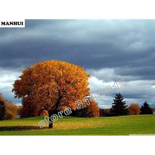 Diamont Painting Landscape tree DIY Diamond Painting Flower Mosaic Embroidery Cross Stitch Needlework Kit Home Decor BCD046