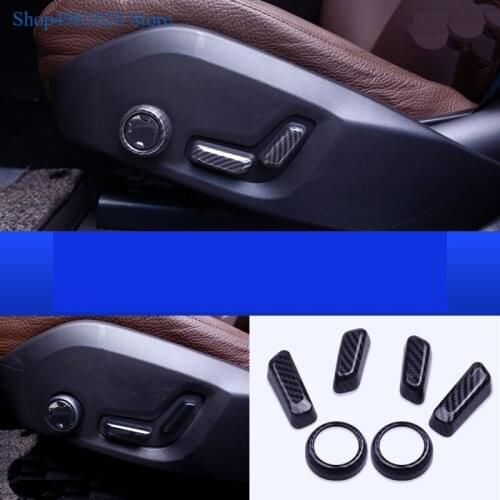Car Styling 6pcs/set ABS CHROME Car Seat Adjustment Decoration Cover Sequins Internal Decoration Sequins For Volvo XC60 2018 19