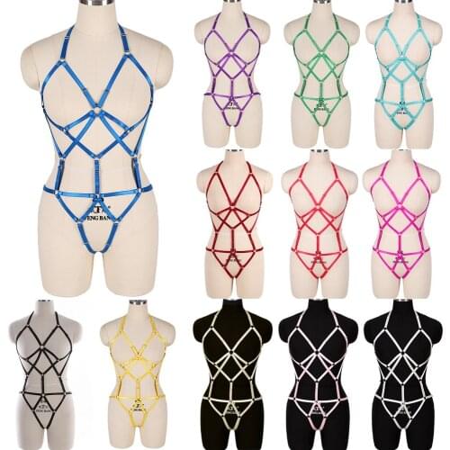 Gothic Full Body Bondage Straps Set Bdsm Bandage Garter Belt Punk Harness Sexy Hot Womens Bedroom Lingerie Bikini Accessories