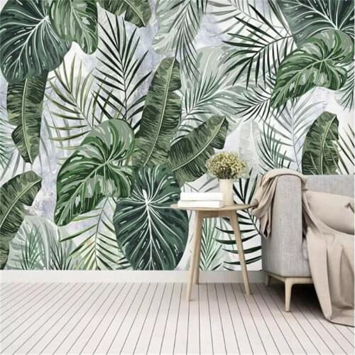 Beibehang custom photo 3D mural wallpaper tropical forest leaf wall cloth TV bedroom decoration room decor painting background