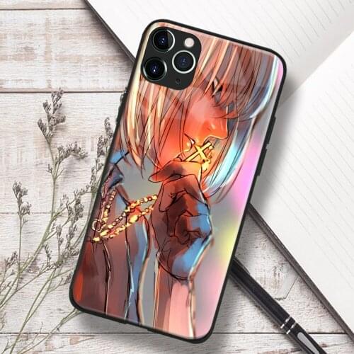 Mello Death Note anime Soft TPU Glass Phone Case for IPhone SE 6s 7 8 Plus X Xr Xs 11 12 Mini Pro Max Samsung