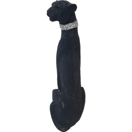 EU HOME DECORATION AROSE LEOPARD PUMA JAGUAR DECOR BLACK SILVERY COLOR