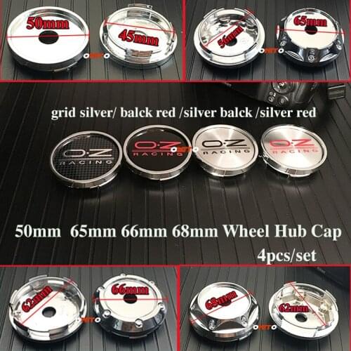 Chrome High Cap 50mm 65mm 66mm 68mm Car Accessorie 4PCS OZ oz racing Wheel Center Cap Auto Emblem Badge Covers Wheel Hub Cap